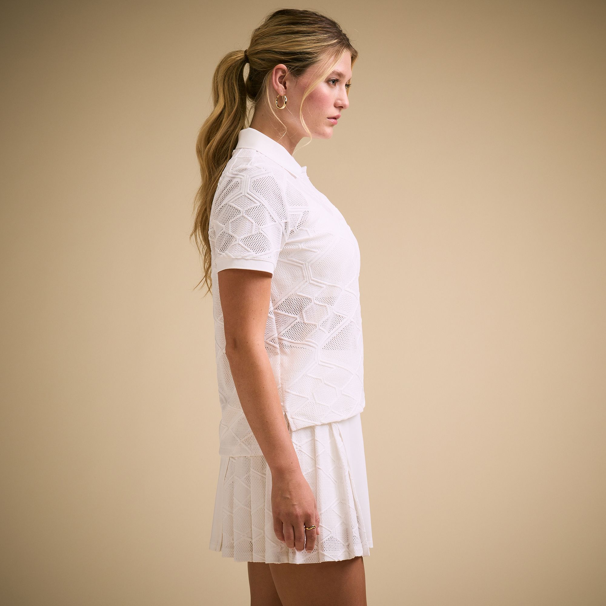 CALIA Women's Golf Fashion Lace Short Sleeve Polo product image