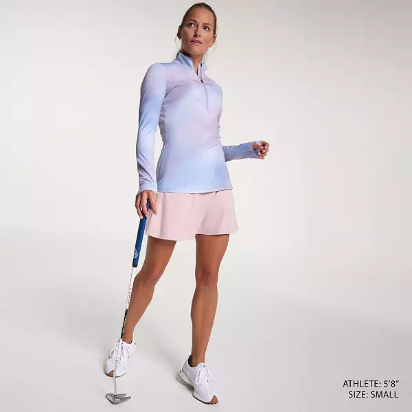 CALIA Women's UV Long Sleeve 1/2 Zip Golf Shirt