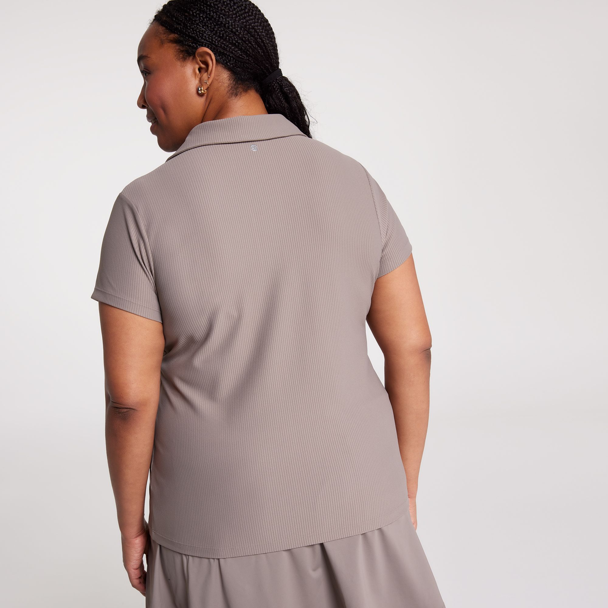 CALIA Women's Ribbed Johnny Collar Golf Polo product image