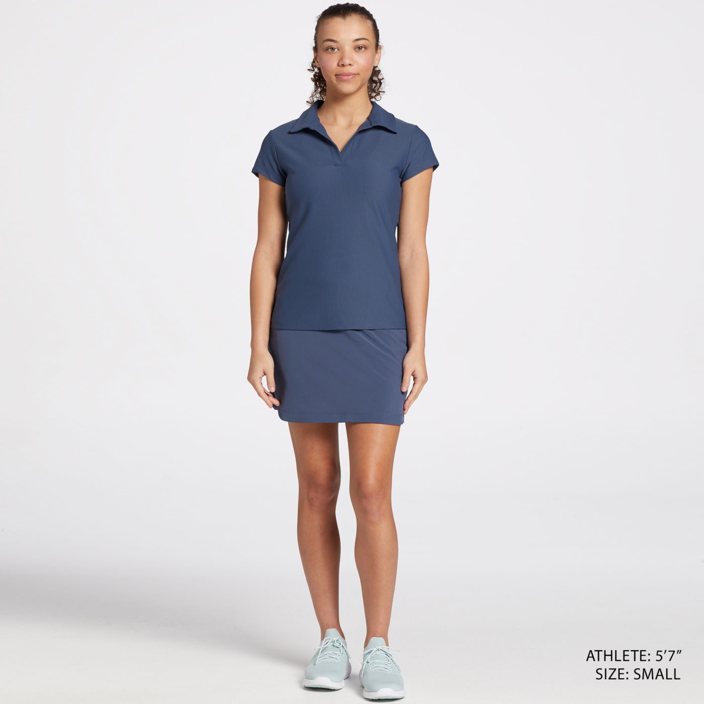 CALIA Women s Ribbed Johnny Collar Golf Polo Golf Galaxy