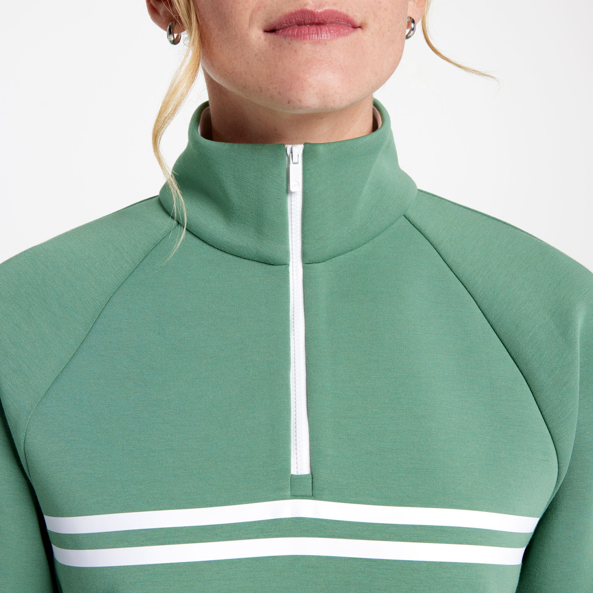 CALIA Women's Soft Scuba Golf Striped 1/4 Zip product image