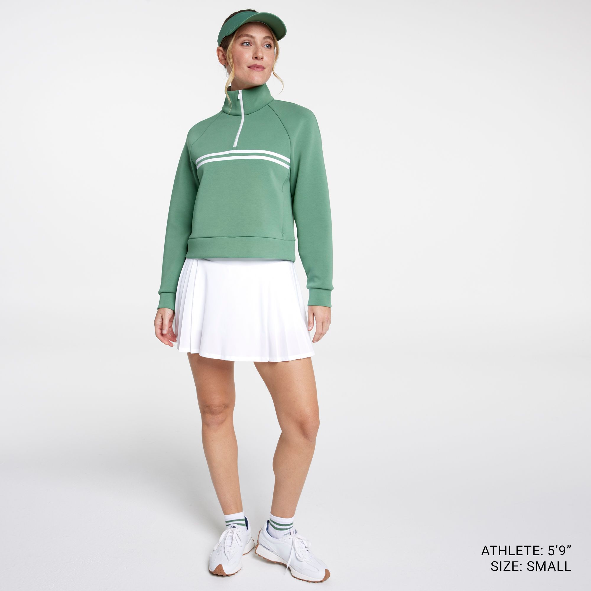 CALIA Women's Soft Scuba Golf Striped 1/4 Zip product image