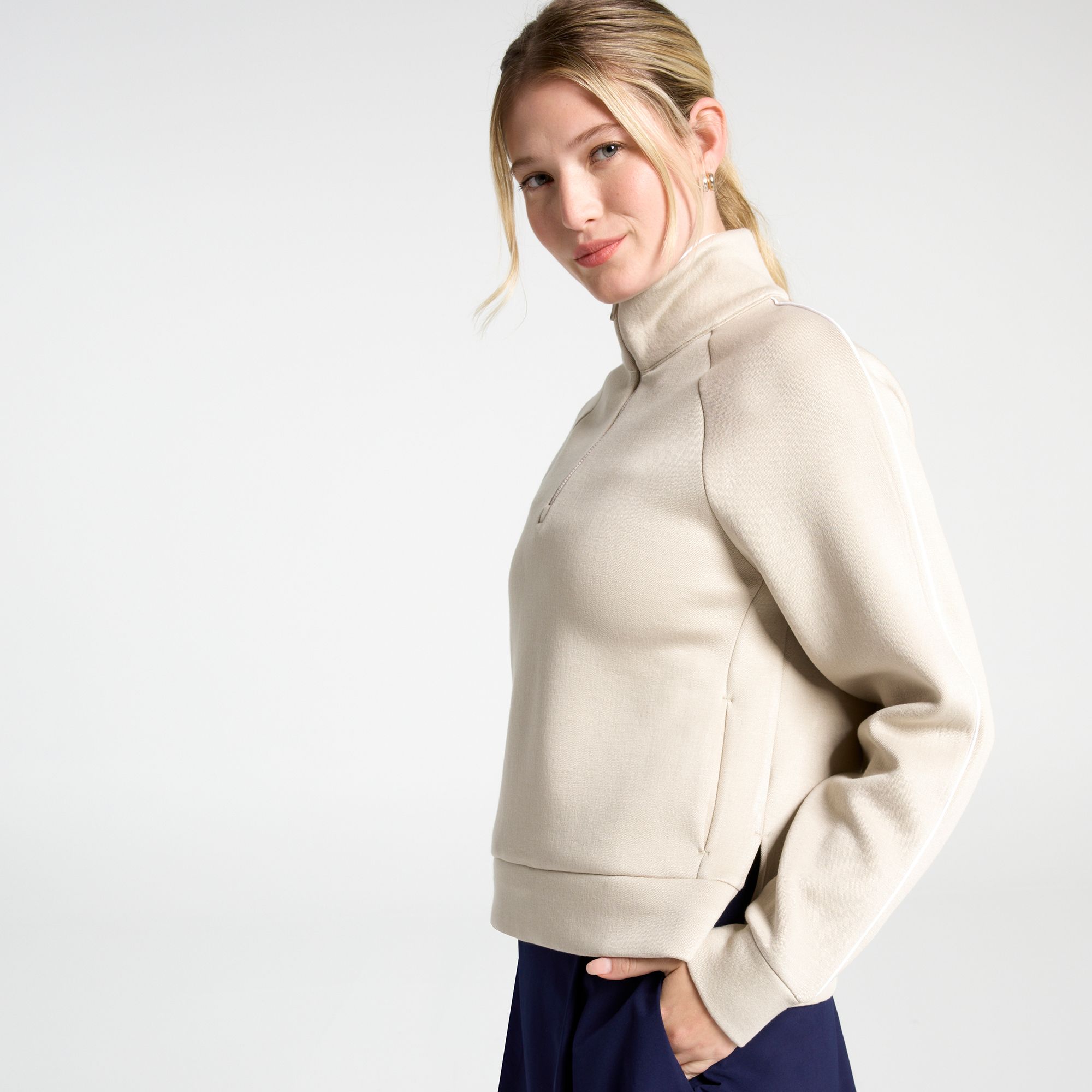 CALIA Women's Golf Pique Soft Scuba 1/4 Zip Pullover product image