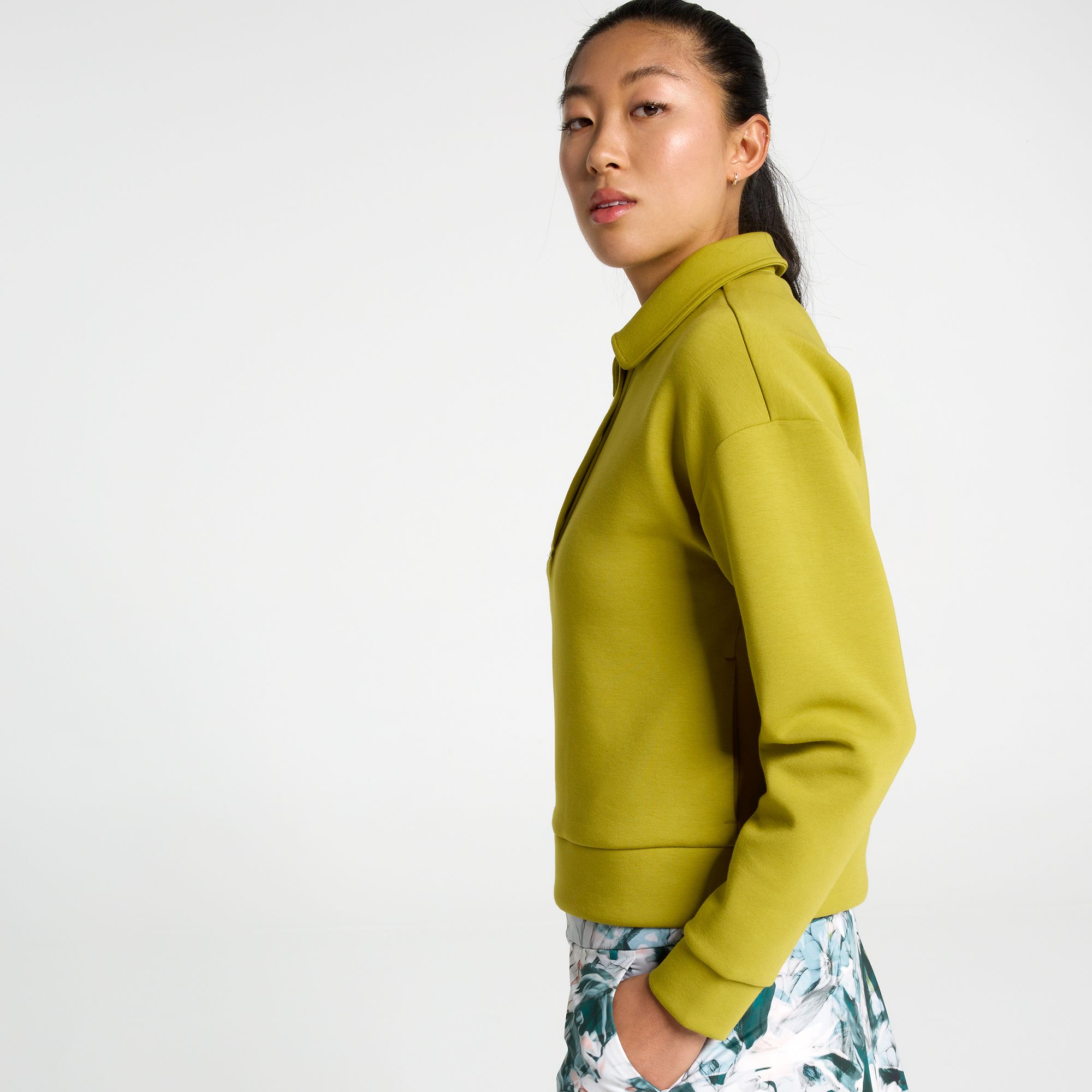 CALIA Women's Soft Scuba Long Sleeve Golf Polo product image