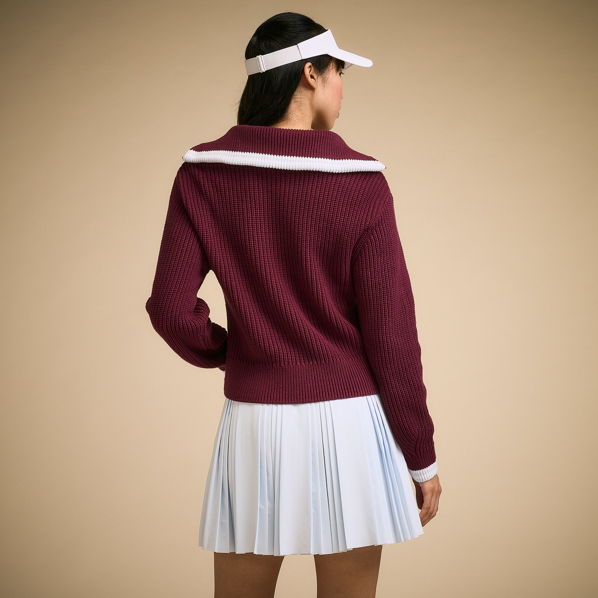 CALIA Women's Golf Tipped Quarter-Zip Sweater product image