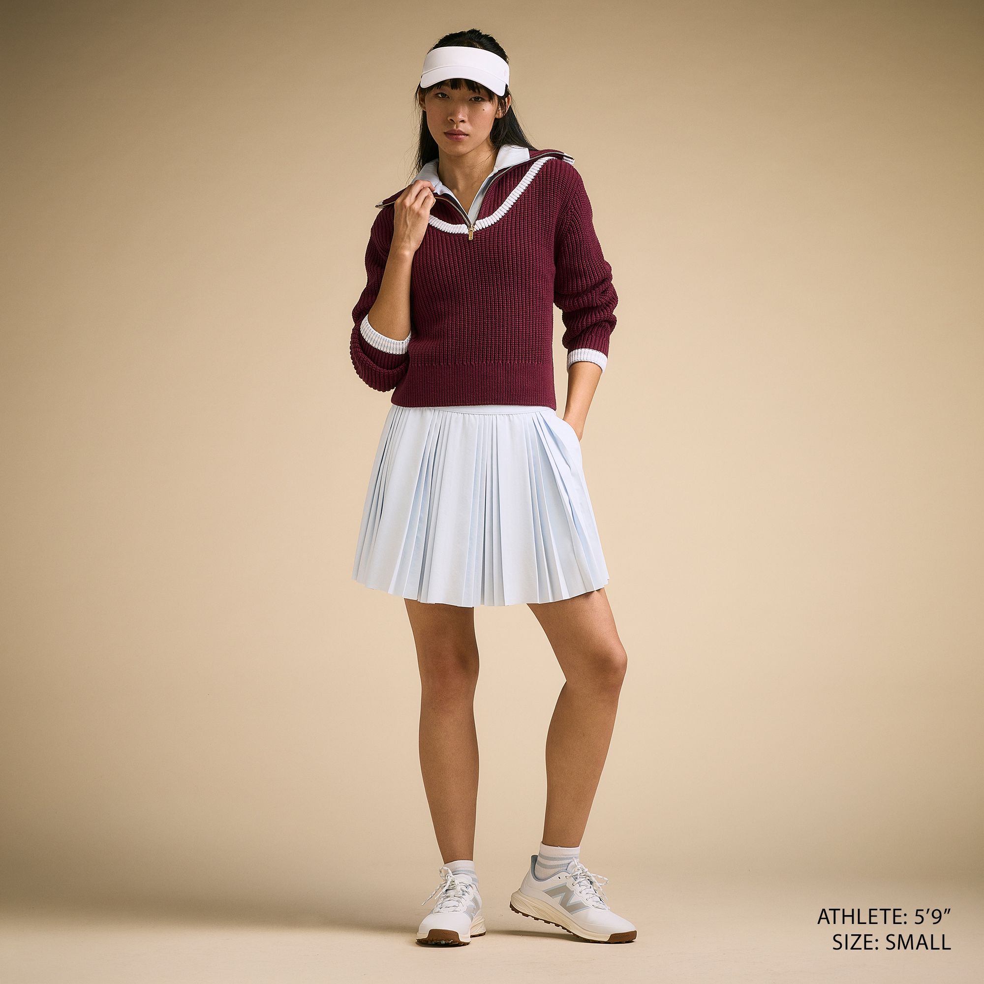 CALIA Women's Golf Tipped Quarter-Zip Sweater product image