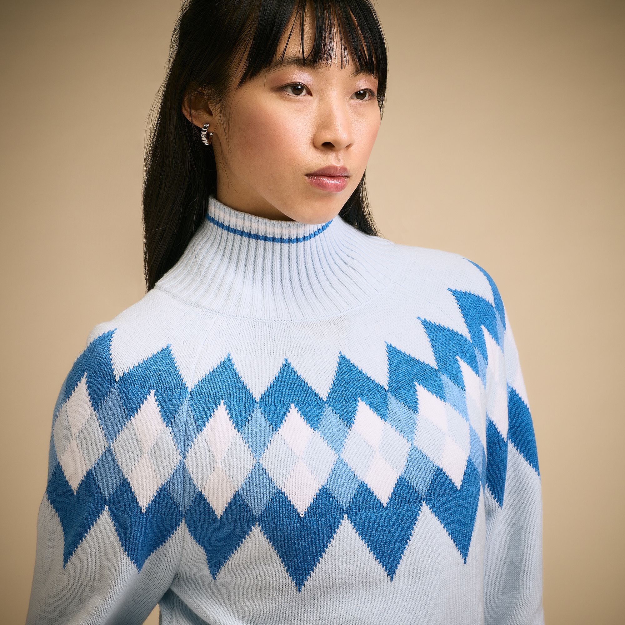CALIA Women's Golf Fair Isle Turtleneck Sweater product image