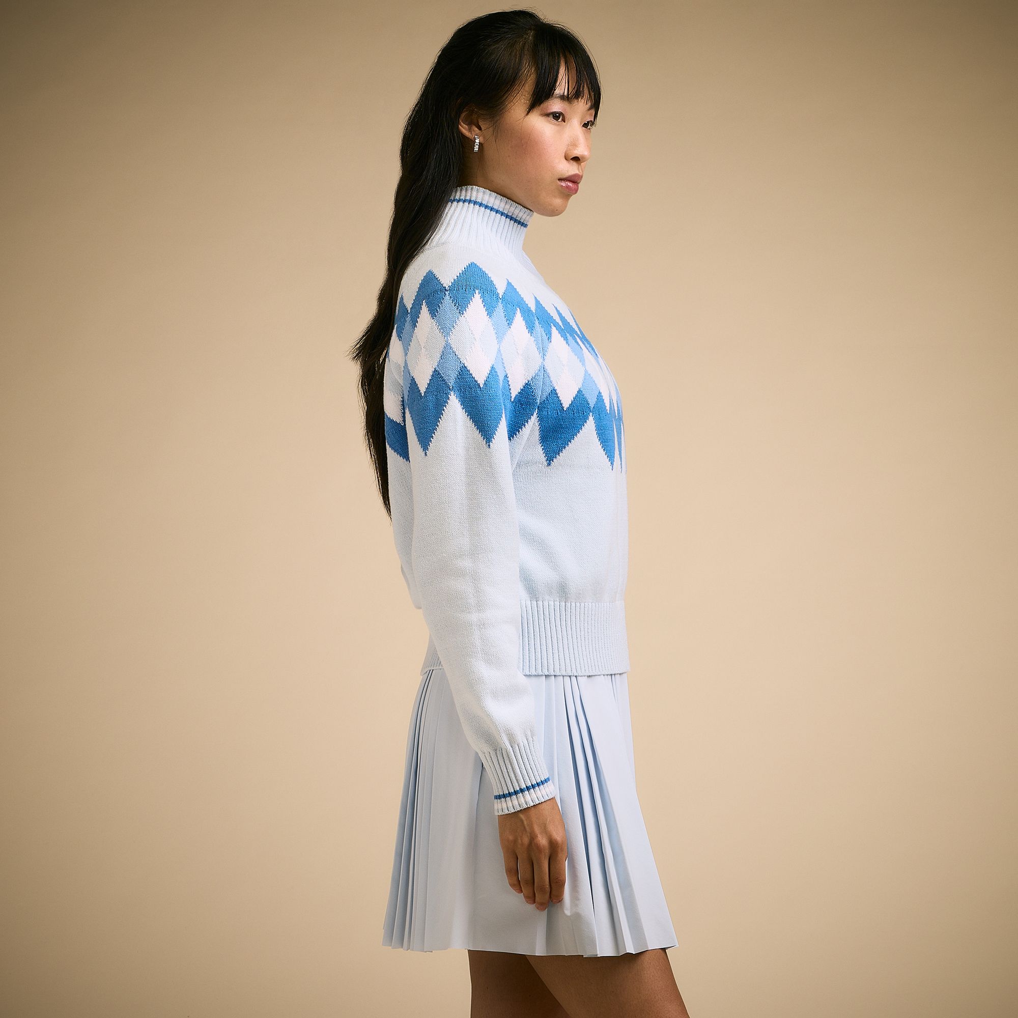 CALIA Women's Golf Fair Isle Turtleneck Sweater product image