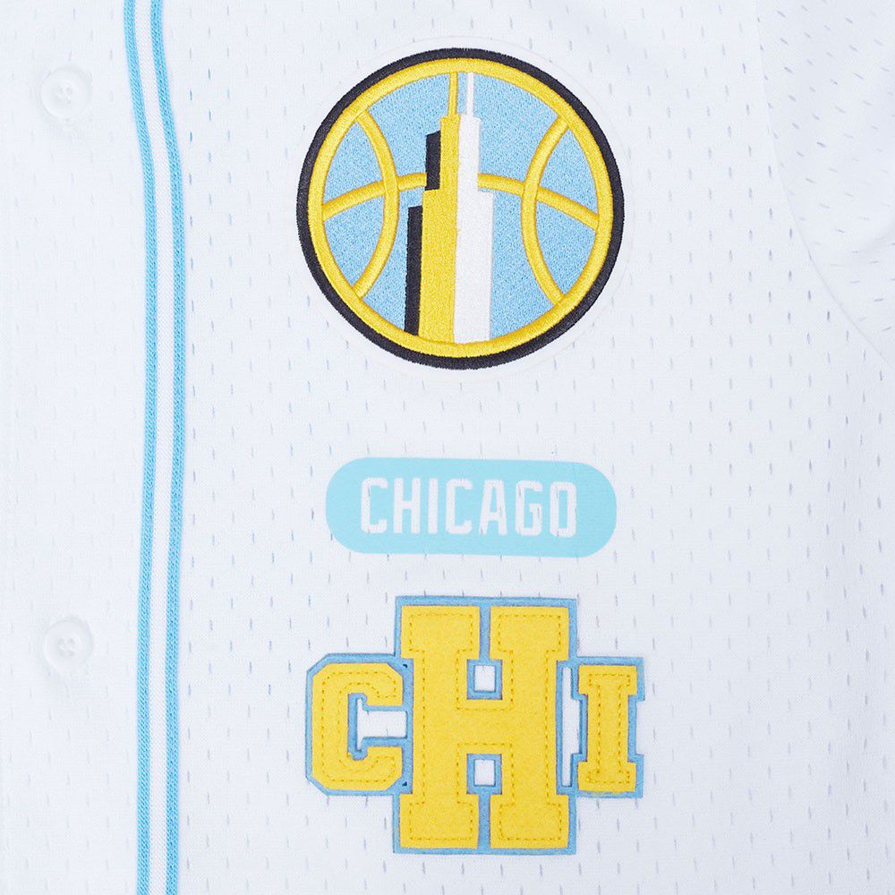 Pro Standard Youth Chicago Sky University Blue Letterman Button Down Shirt product image