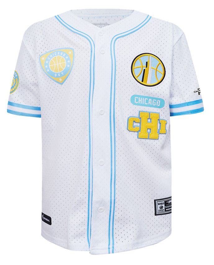 Pro Standard Youth Chicago Sky University Blue Letterman Button Down Shirt product image