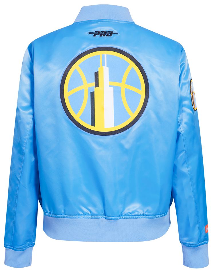 Pro Standard Women's Chicago Sky Blue Chenille Satin Jacket product image