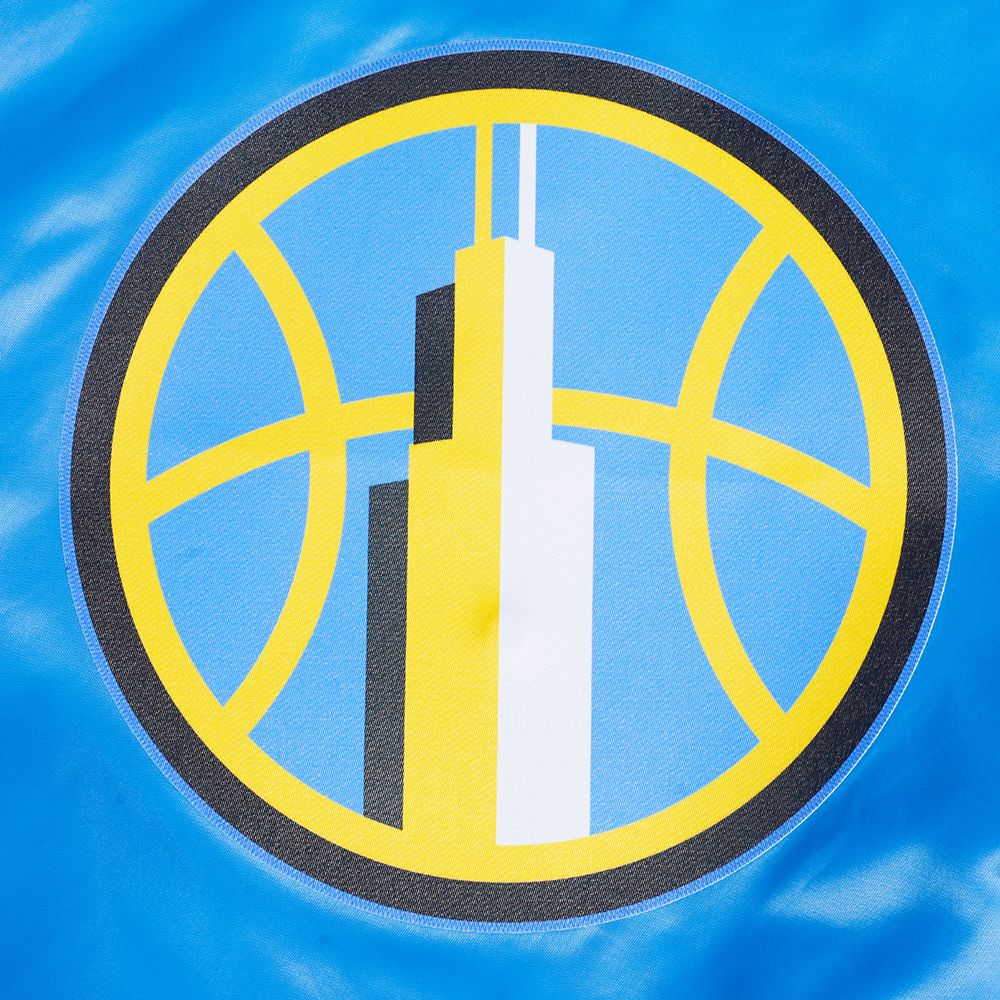 Pro Standard Women's Chicago Sky Blue Chenille Satin Jacket product image