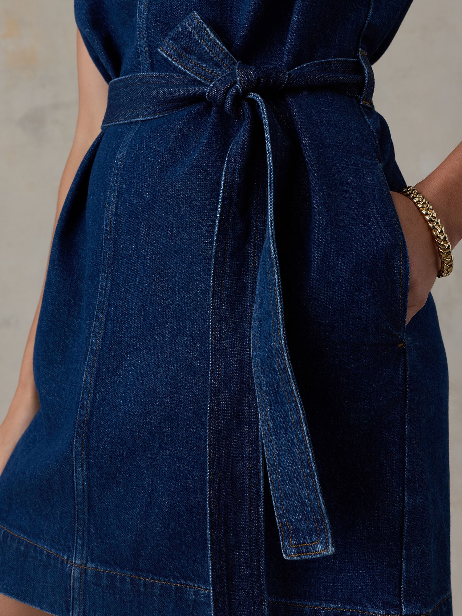 Faherty Women's Regenerative Cotton Denim Sleeveless Dress product image