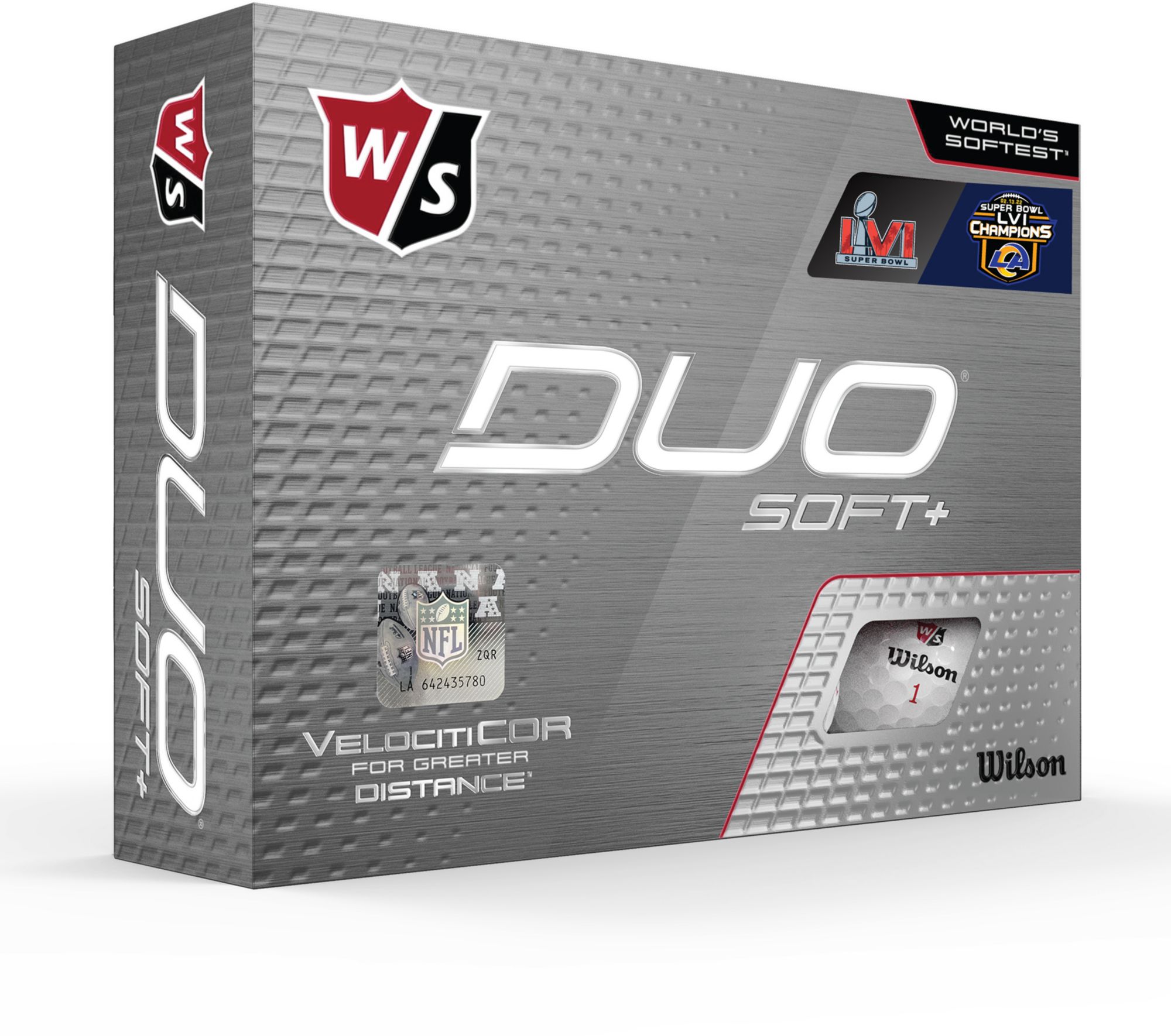 Wilson Duo Soft 2021 Super Bowl LVI Champions Los Angeles Rams Golf Balls product image