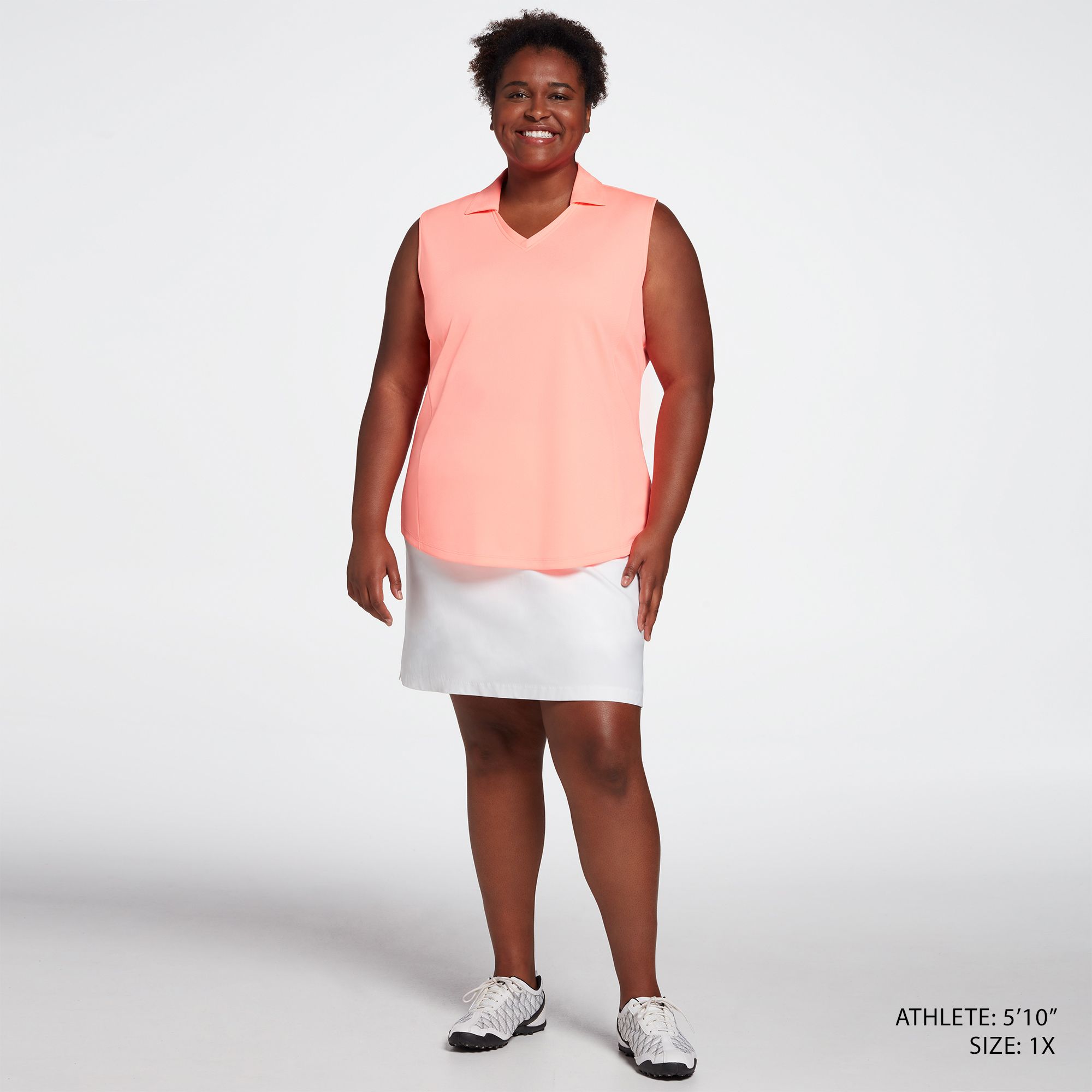 plus size womens sleeveless golf shirts