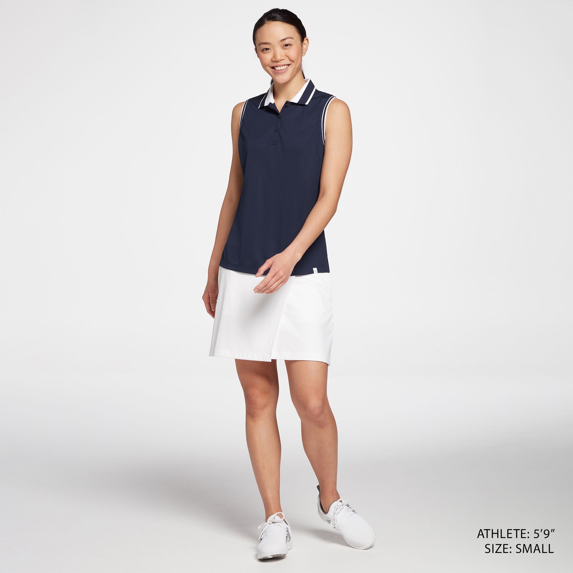 Walter Hagen Women's Pique Rib Trim Sleeveless Golf Polo product image
