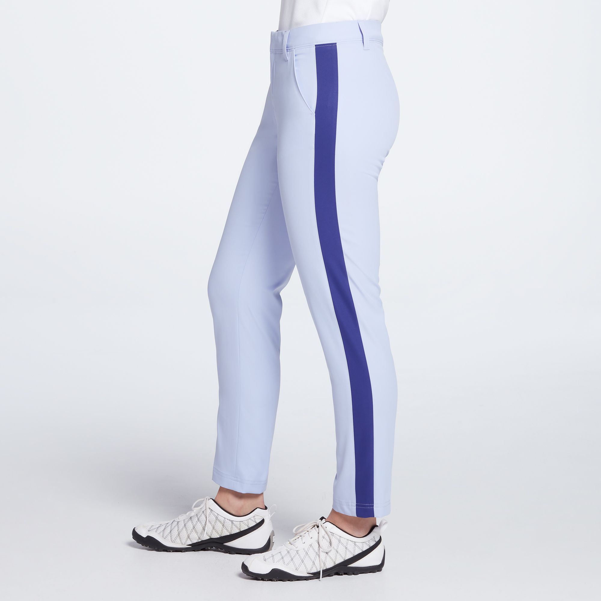 women's pants with stripe on side