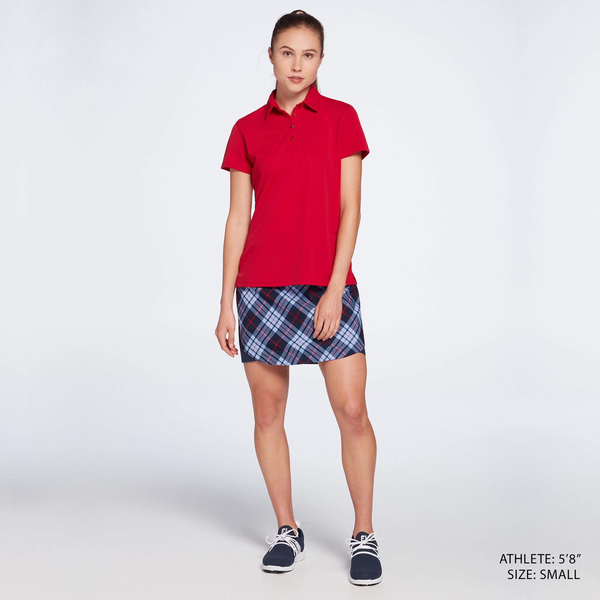Walter Hagen Women's Plaid Sculpt Tulip Hem 17'' Golf Skort product image
