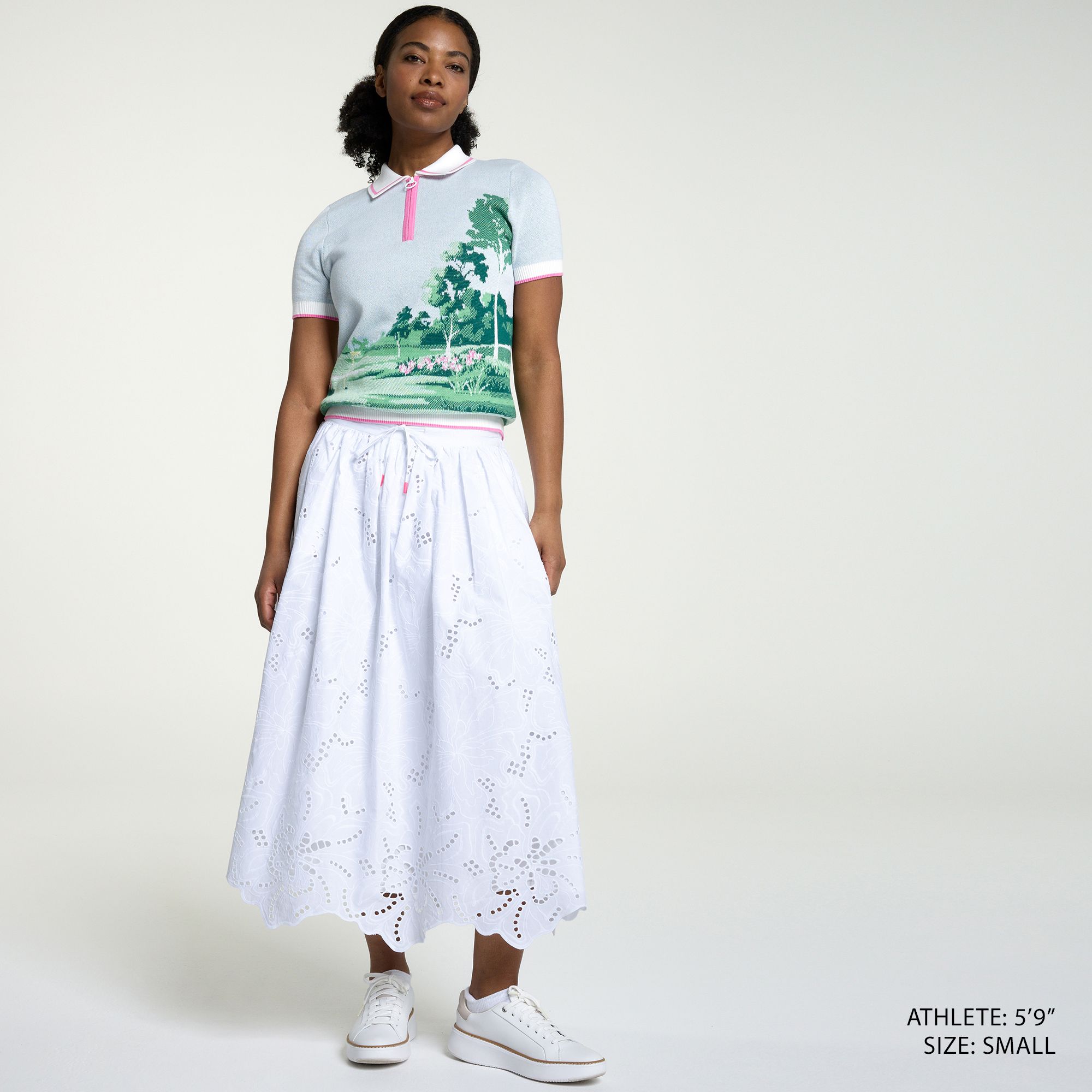 Walter Hagen Women's Clubhouse Eyelet Midi Skirt product image