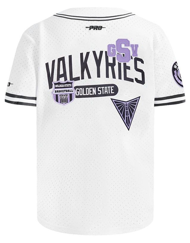 Pro Standard Youth Golden State Valkyries White Letterman Button Down Shirt product image