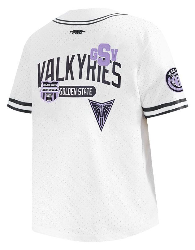 Pro Standard Youth Golden State Valkyries White Letterman Button Down Shirt product image