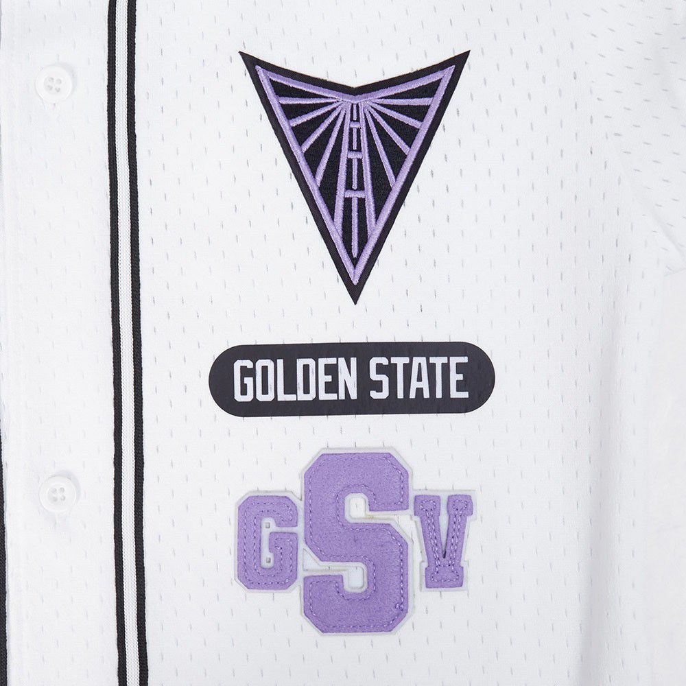 Pro Standard Youth Golden State Valkyries White Letterman Button Down Shirt product image