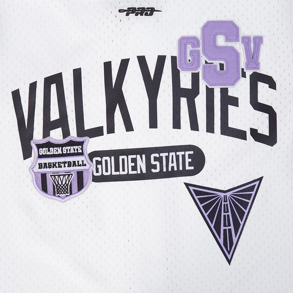 Pro Standard Youth Golden State Valkyries White Letterman Button Down Shirt product image