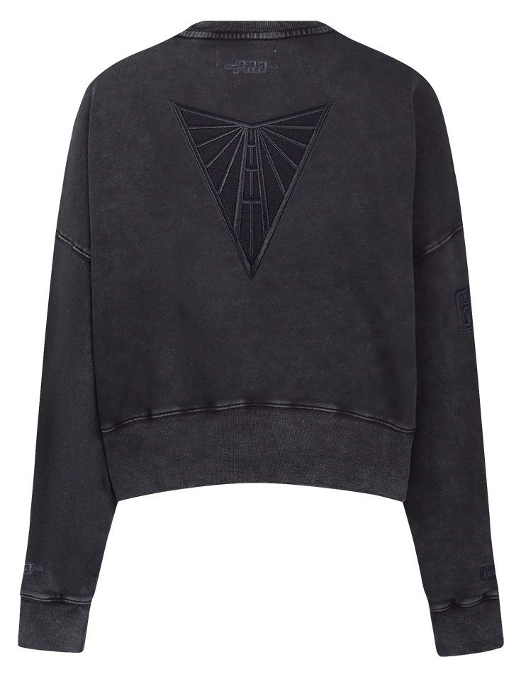 Pro Standard Women's Golden State Valkyries Washed Black Washed Fleece Crewneck Sweatshirt product image