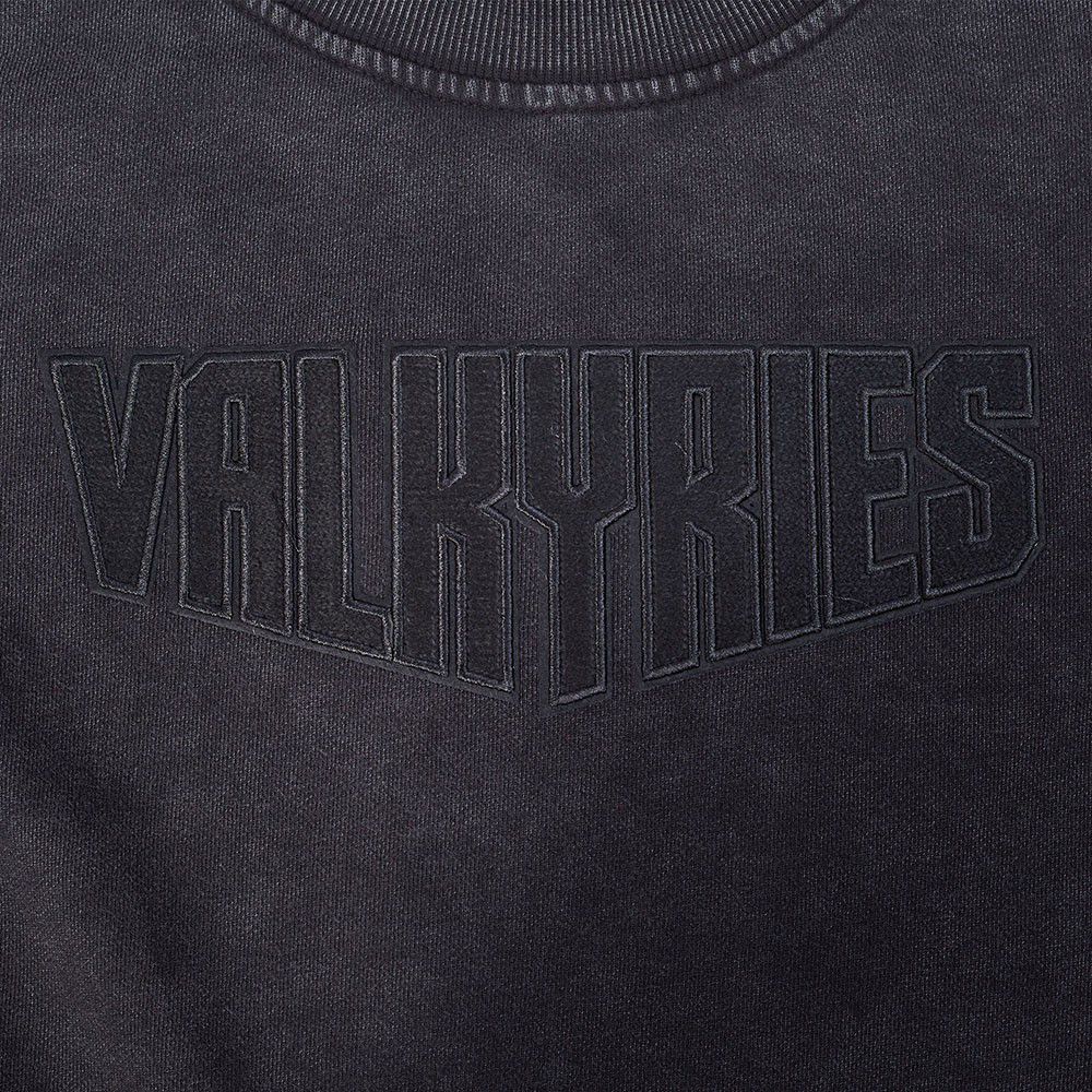 Pro Standard Women's Golden State Valkyries Washed Black Washed Fleece Crewneck Sweatshirt product image