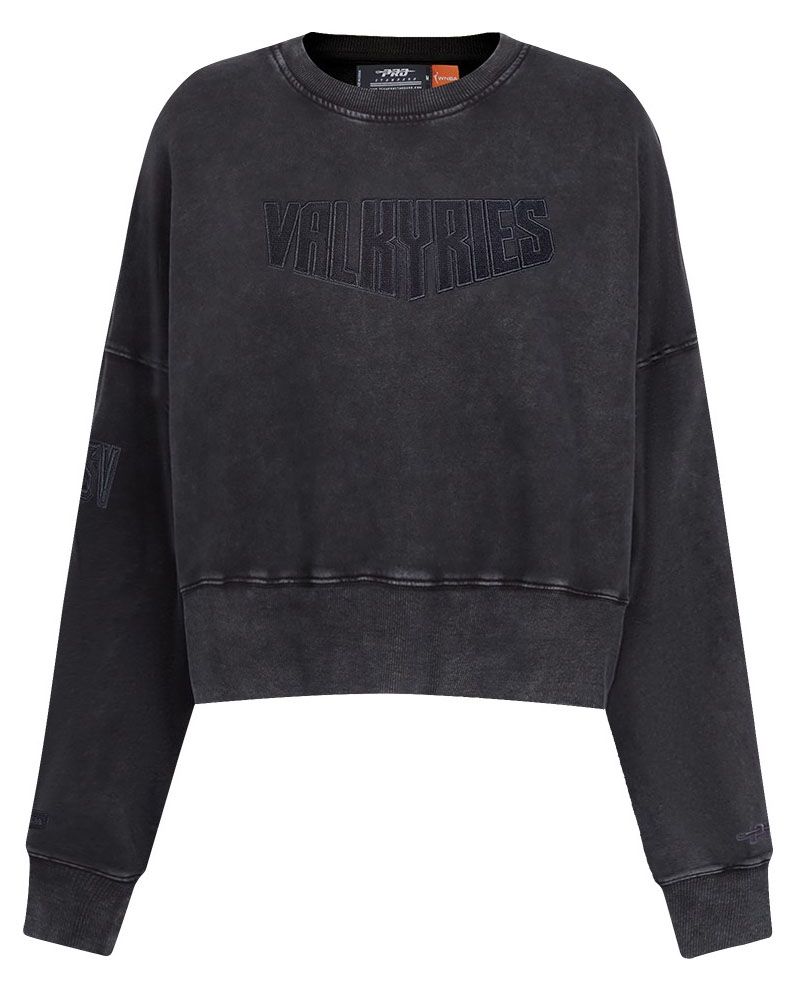 Pro Standard Women's Golden State Valkyries Washed Black Washed Fleece Crewneck Sweatshirt product image