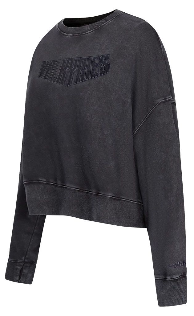 Pro Standard Women's Golden State Valkyries Washed Black Washed Fleece Crewneck Sweatshirt product image