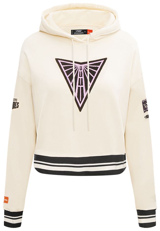 Pro Standard Women's Golden State Valkyries Off White Retro Classic Cropped Hoodie product image