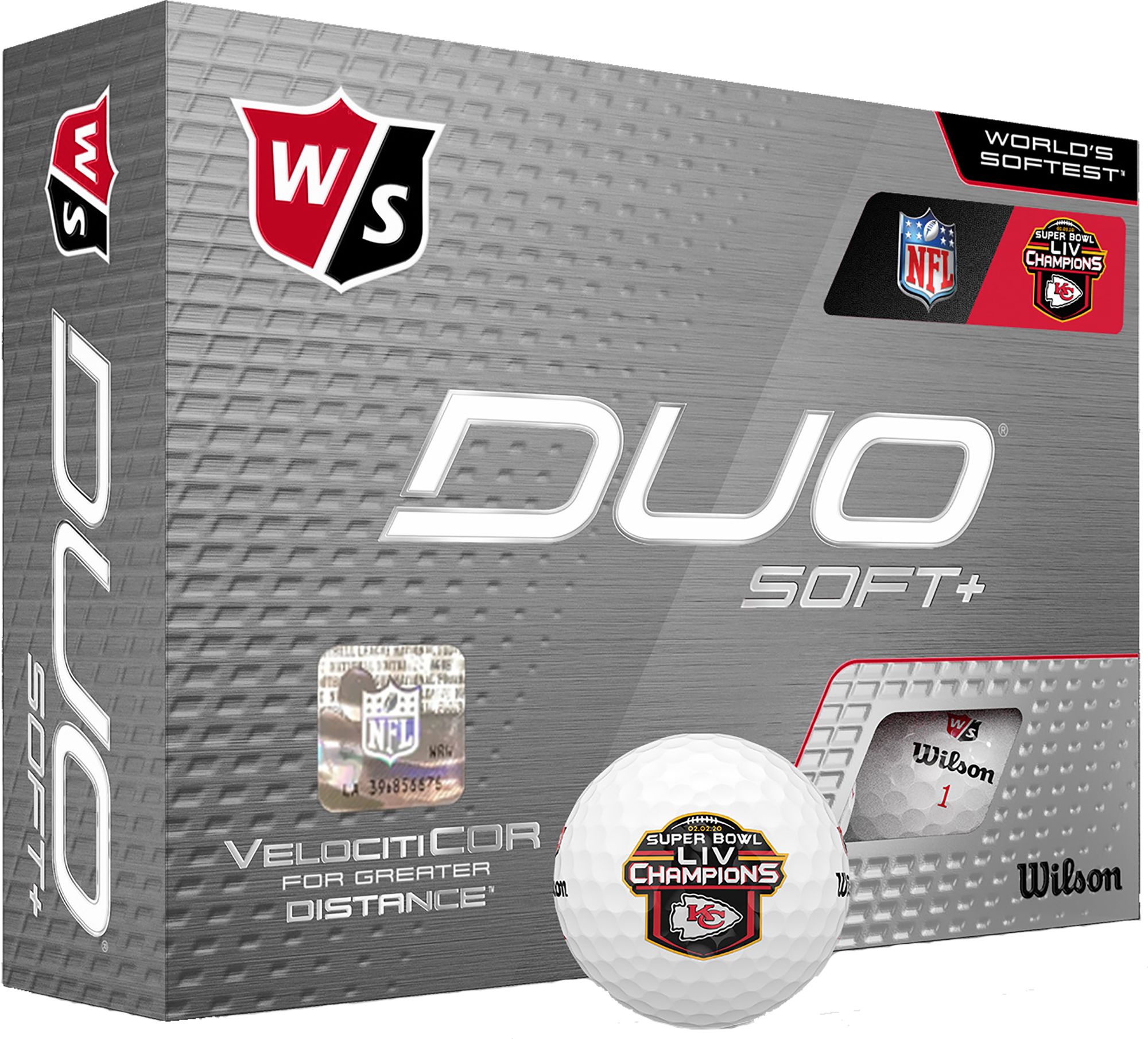 Wilson 2020 Duo Soft+ Golf Balls – Super Bowl LIV Champions Kansas City Chiefs Limited Edition product image