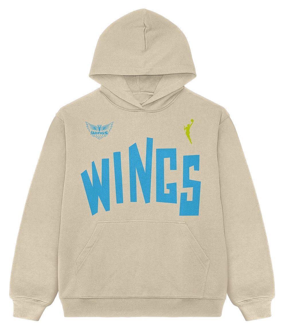 PLAYA SOCIETY Men's Dallas Wings Off White Established Date Wordmark Hoodie product image
