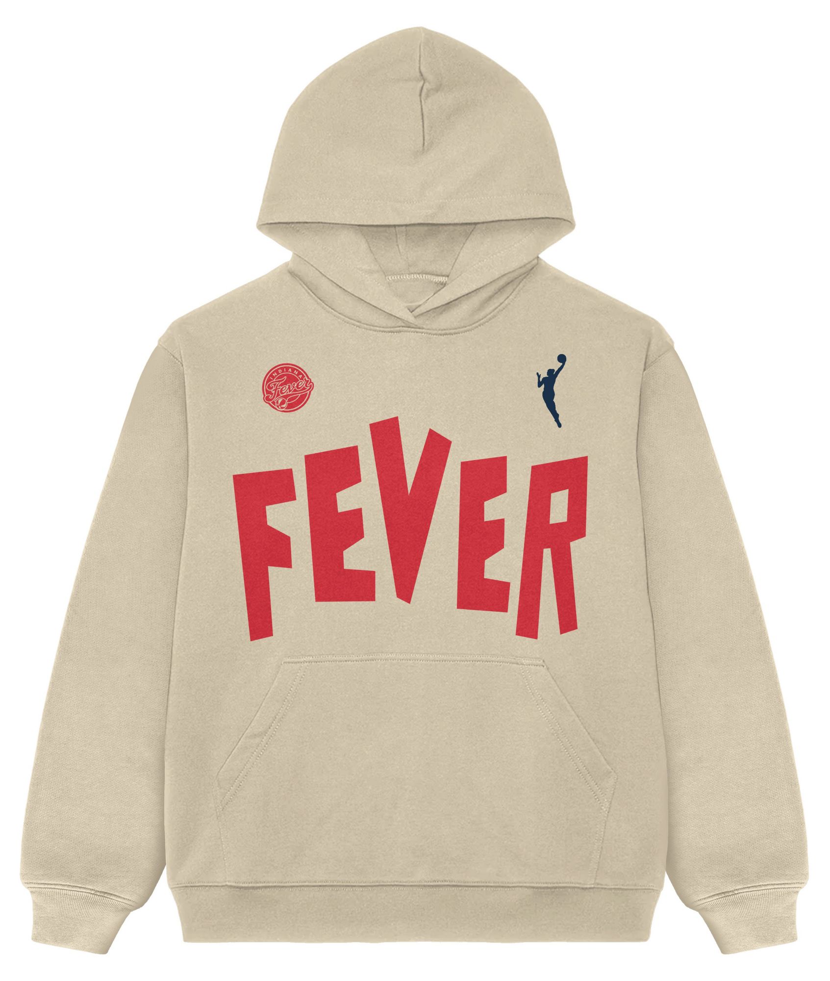 PLAYA SOCIETY Men's Indiana Fever Off White Established Date Wordmark Hoodie product image