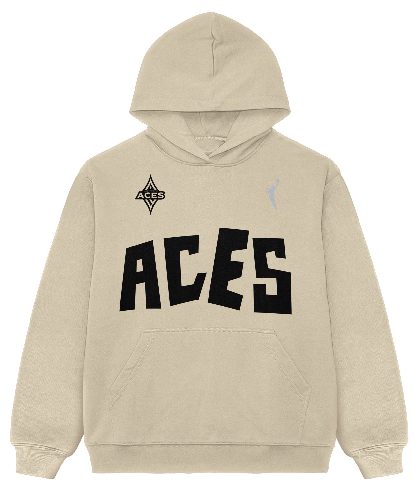 PLAYA SOCIETY Men's Las Vegas Aces Off White Established Date Wordmark Hoodie product image
