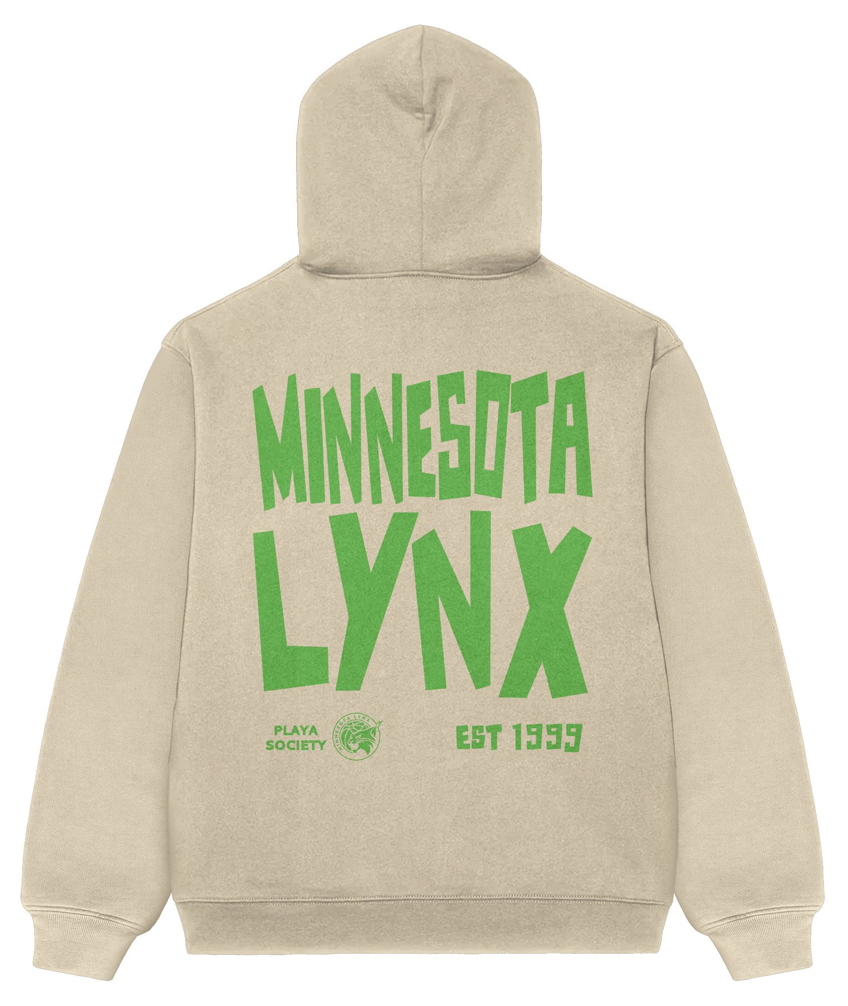 PLAYA SOCIETY Men's Minnesota Lynx Off White Established Date Wordmark Hoodie product image