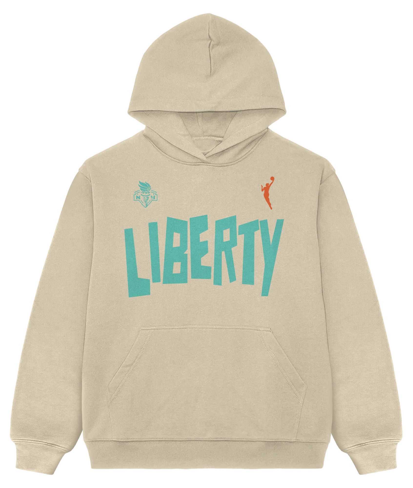 PLAYA SOCIETY Men's New York Liberty Off White Established Date Wordmark Hoodie product image