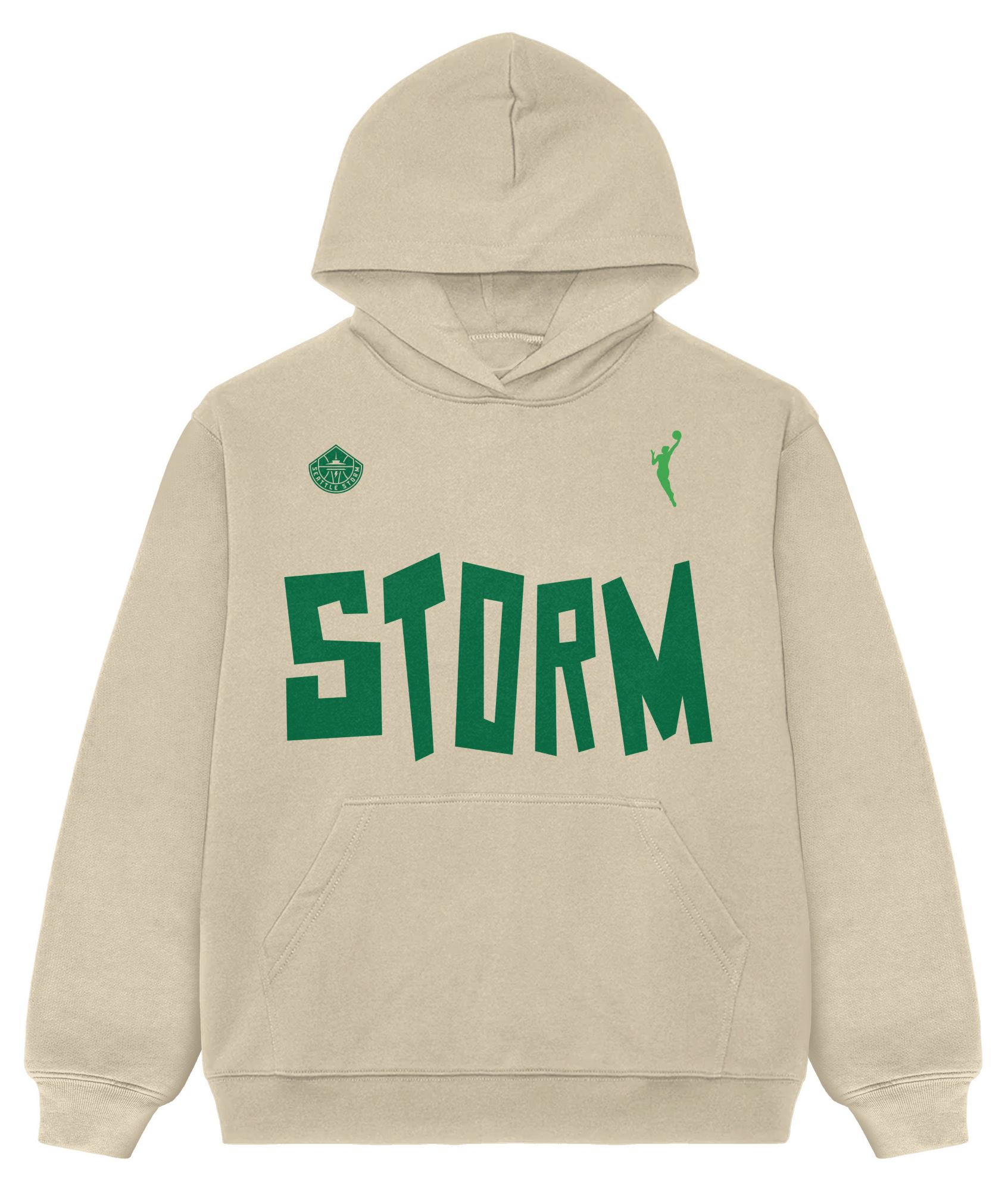 PLAYA SOCIETY Men's Seattle Storm Off White Established Date Wordmark Hoodie product image