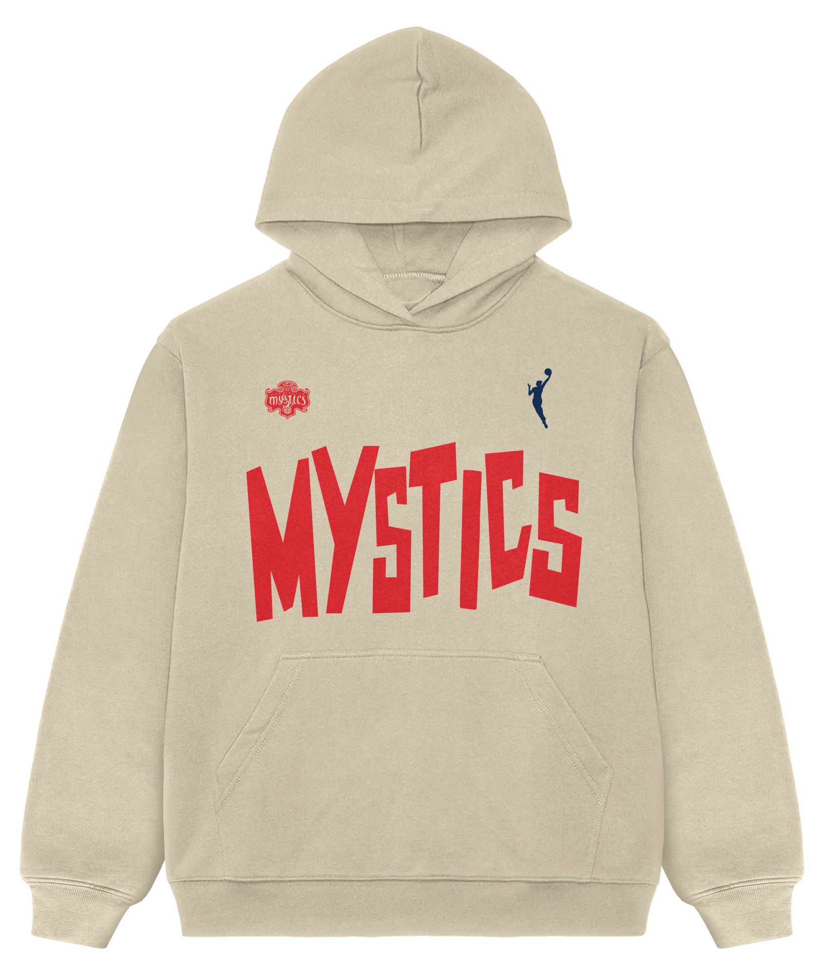 PLAYA SOCIETY Men's Washington Mystics Off White Established Date Wordmark Hoodie product image