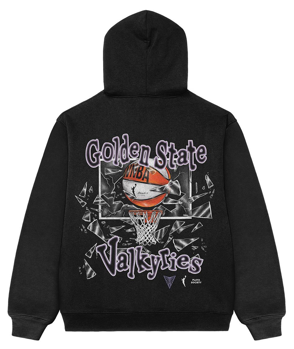 PLAYA SOCIETY Men's Golden State Valkyries Black Shattered Glass Graphic Hoodie product image