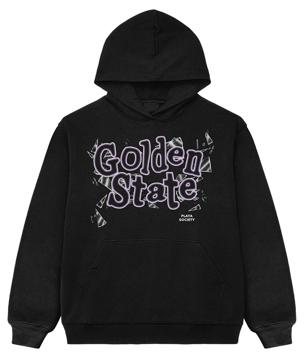 PLAYA SOCIETY Men's Golden State Valkyries Black Shattered Glass Graphic Hoodie product image