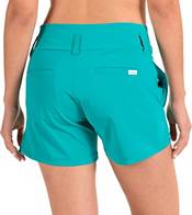 SwishDish Women's Charlotte Teal Golf Shorts product image