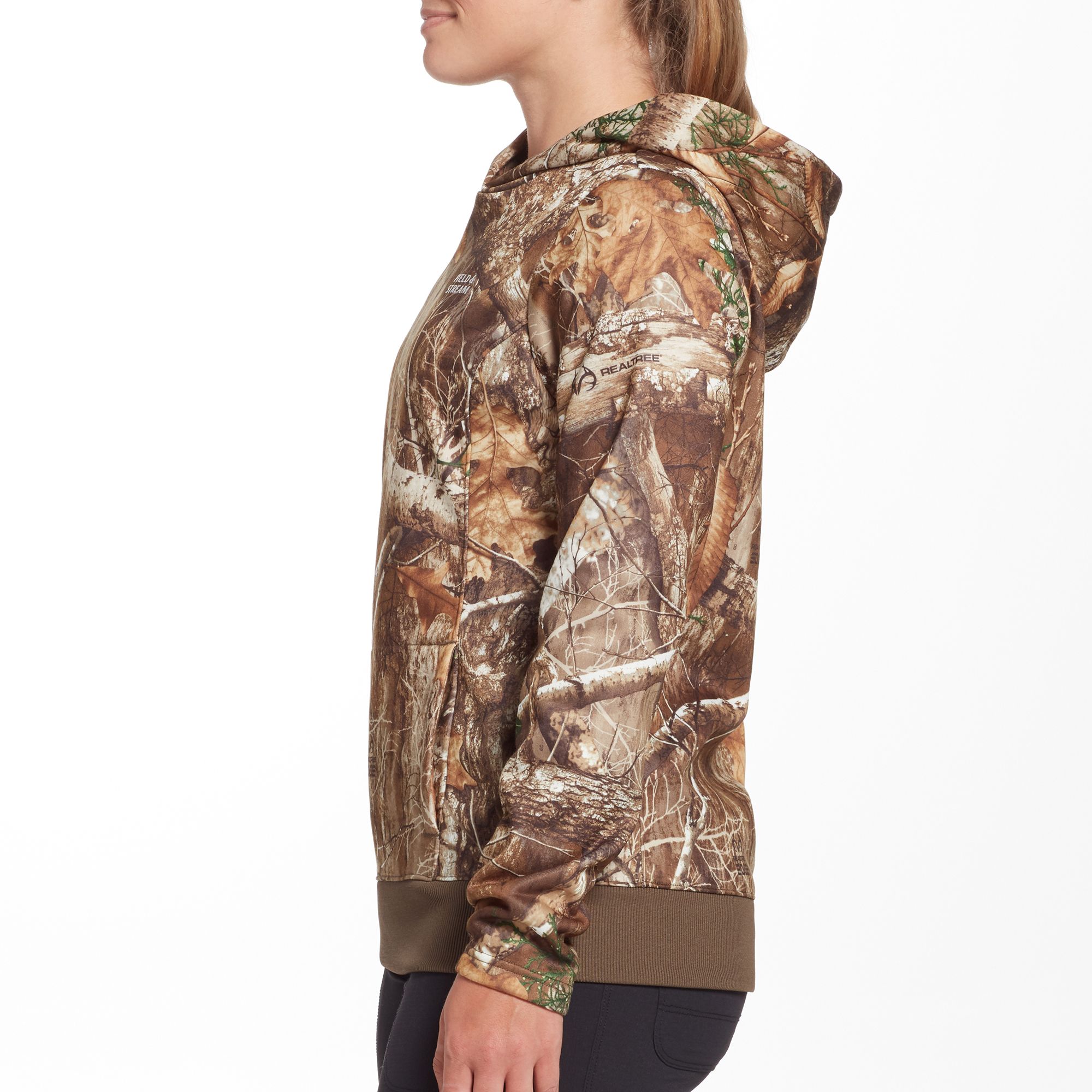 camo fleece pullover women's