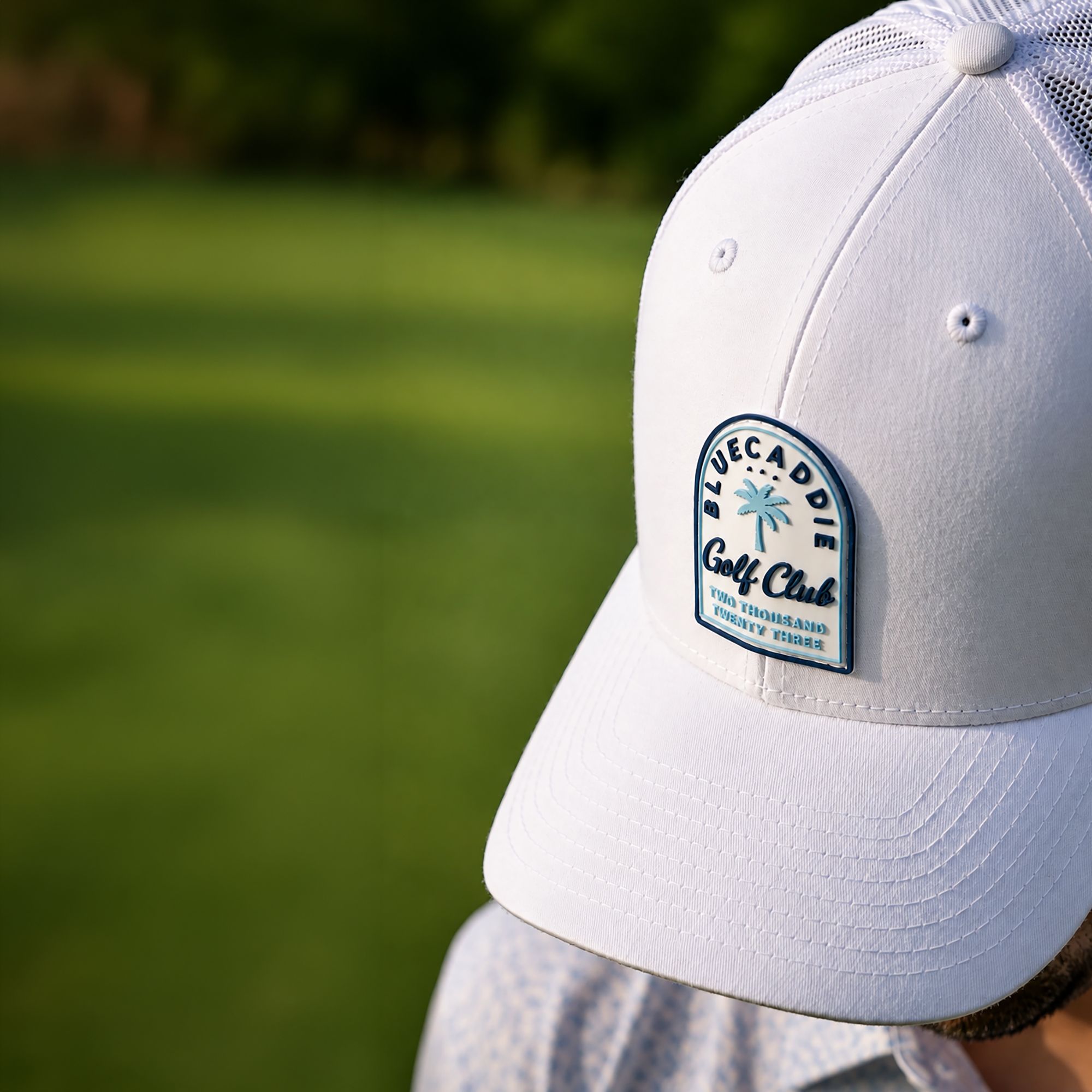 bluecaddie Men's Palm Tree Trucker Golf Hat product image