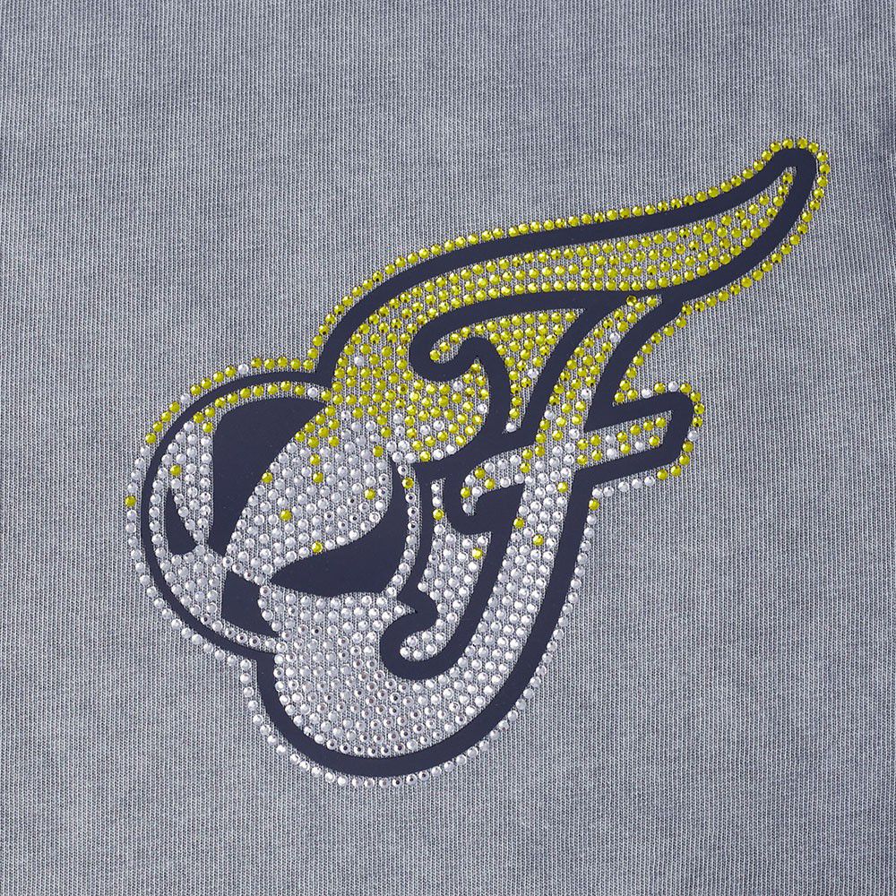 Pro Standard Women's Indiana Fever Washed Grey Washed Jewel Boxy T-Shirt product image