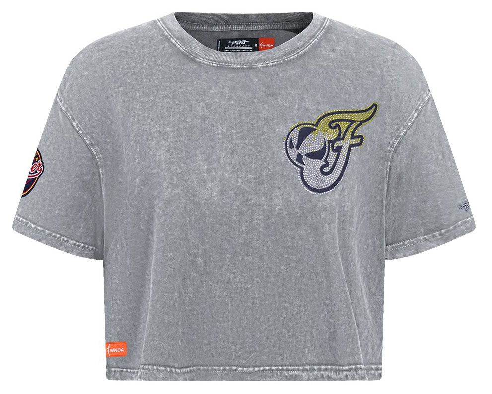 Pro Standard Women's Indiana Fever Washed Grey Washed Jewel Boxy T-Shirt product image
