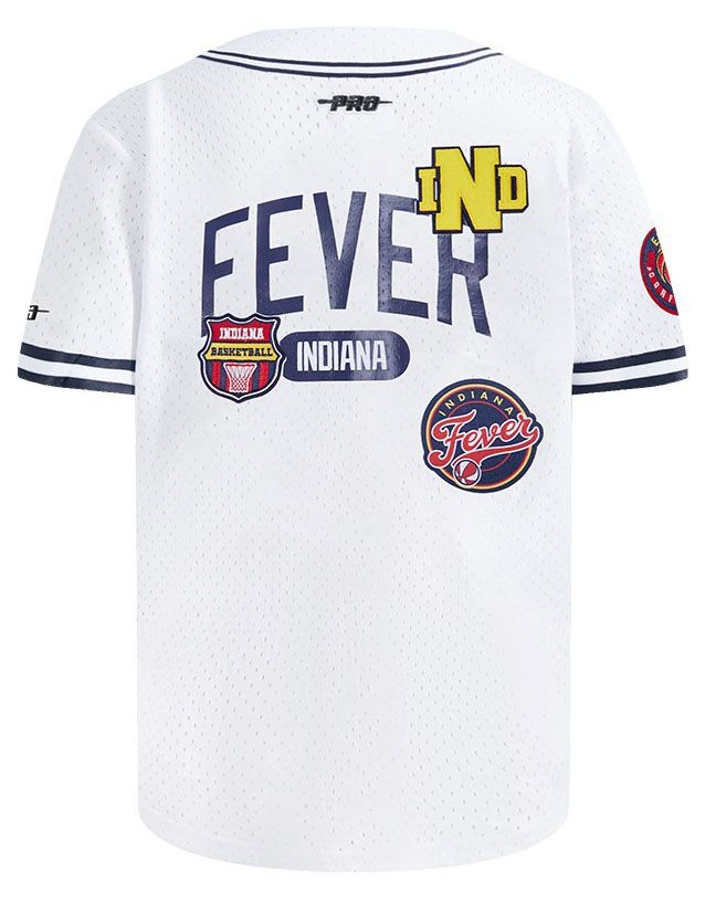 Pro Standard Youth Indiana Fever White Letterman Button Down Shirt product image