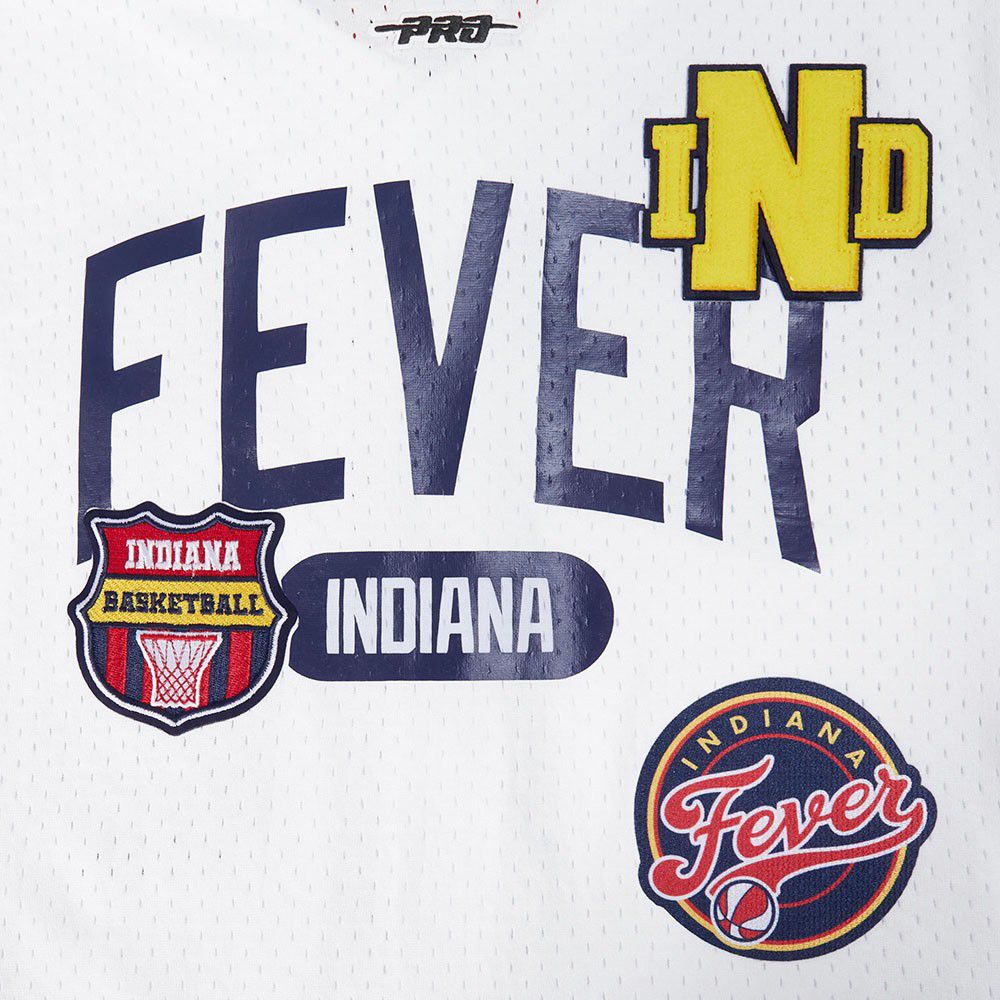Pro Standard Youth Indiana Fever White Letterman Button Down Shirt product image