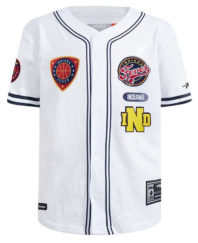 Pro Standard Youth Indiana Fever White Letterman Button Down Shirt product image